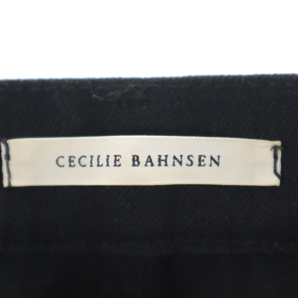 CECILIE BAHNSEN セシリーバンセン カットオフ パンツ 10 ブラック レディース