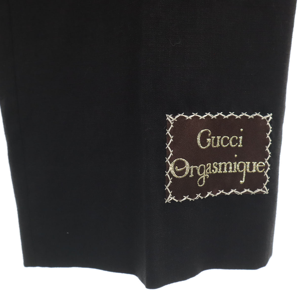 GUCCI グッチ 20ss イタリア製 リネンブレンド スラックスパンツ 50 ブラック メンズ