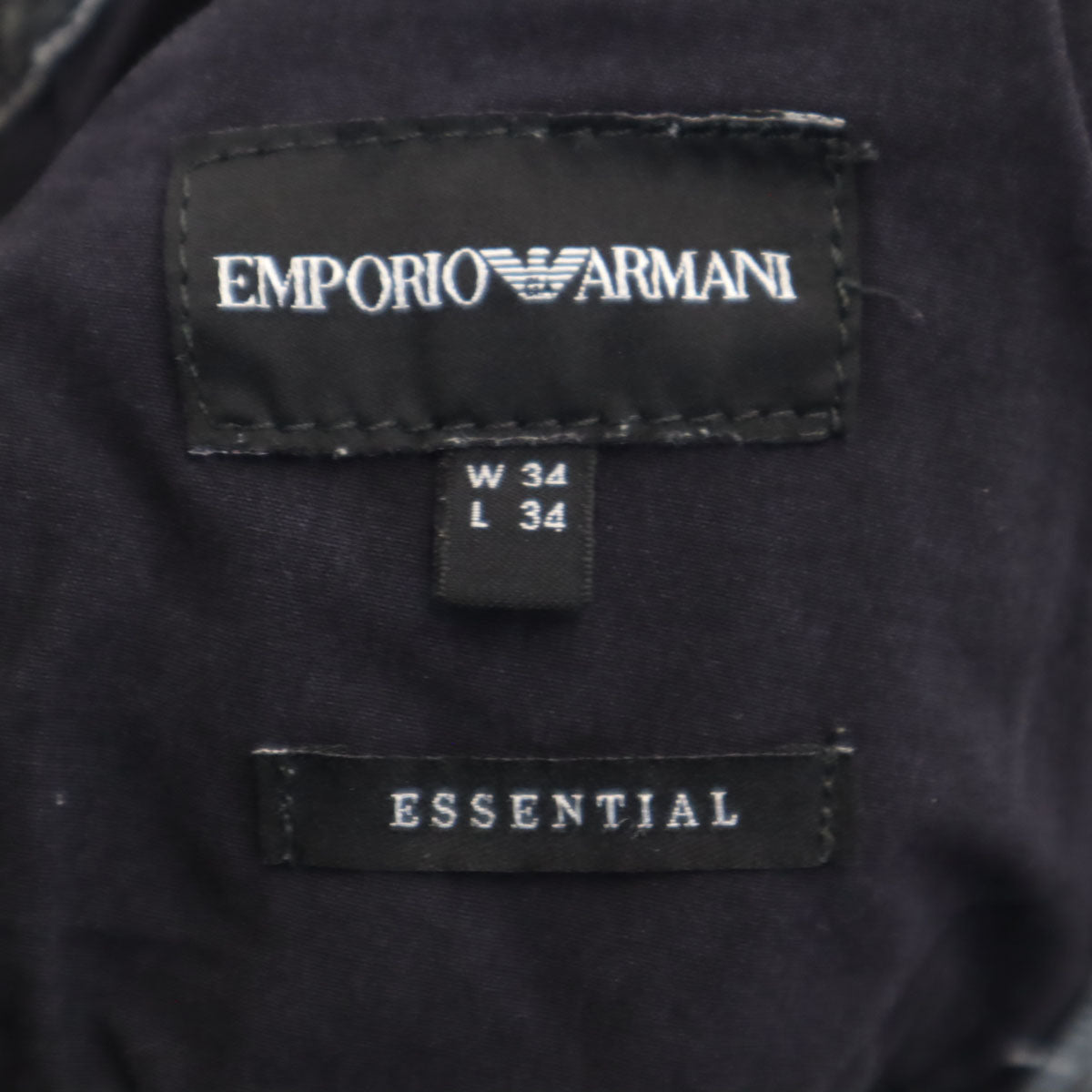 Emporio Armani エンポリオアルマーニ ESSENTIAL デニムパンツ W34 ブラック ジーンズ メンズ