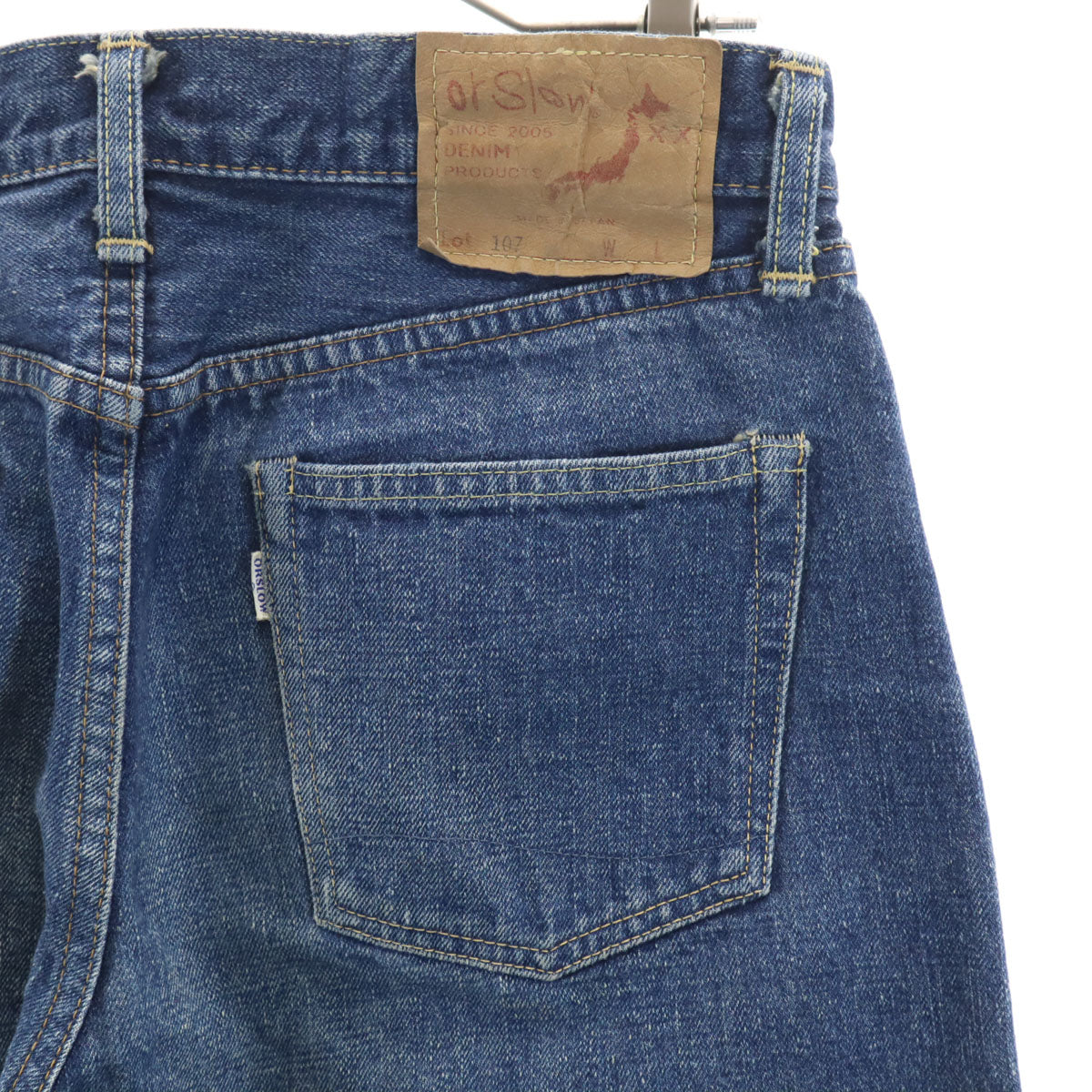 orSlow オアスロウ 日本製 テーパードデニムパンツ L ウォッシュブルー ジーンズ メンズ