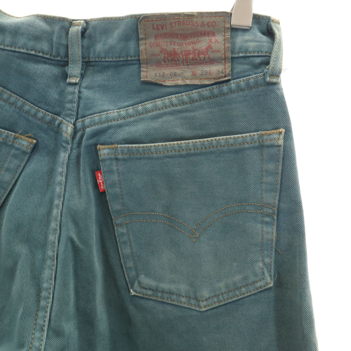 Levi's リーバイス 90s 512-06 日本製 オールド ロングパンツ W29 青緑 メンズ