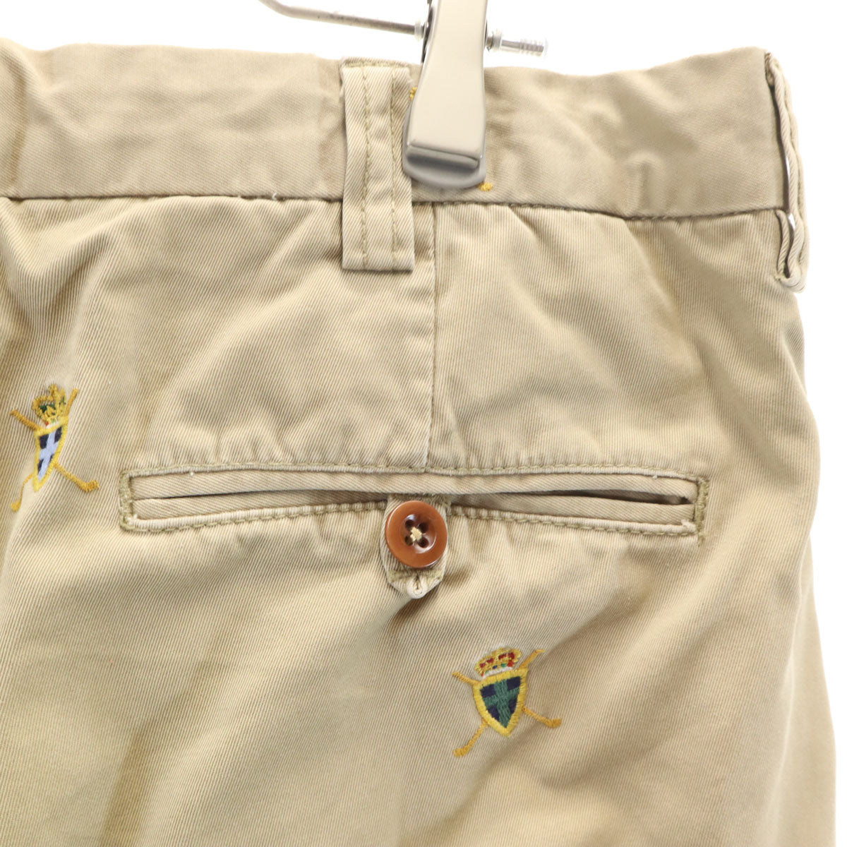 Polo by Ralph Lauren ポロバイラルフローレン エンブレム刺繍 チノパンツ W34 ベージュ メンズ