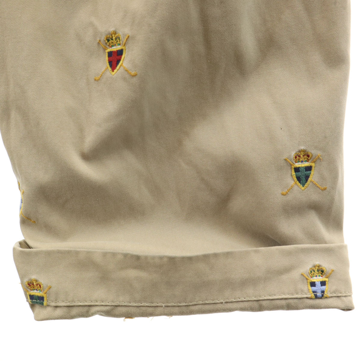 Polo by Ralph Lauren ポロバイラルフローレン エンブレム刺繍 チノパンツ W34 ベージュ メンズ