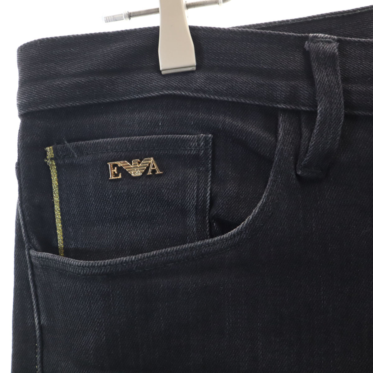 Emporio Armani エンポリオアルマーニ テーパードデニムパンツ W30 ブラック ジーンズ メンズ