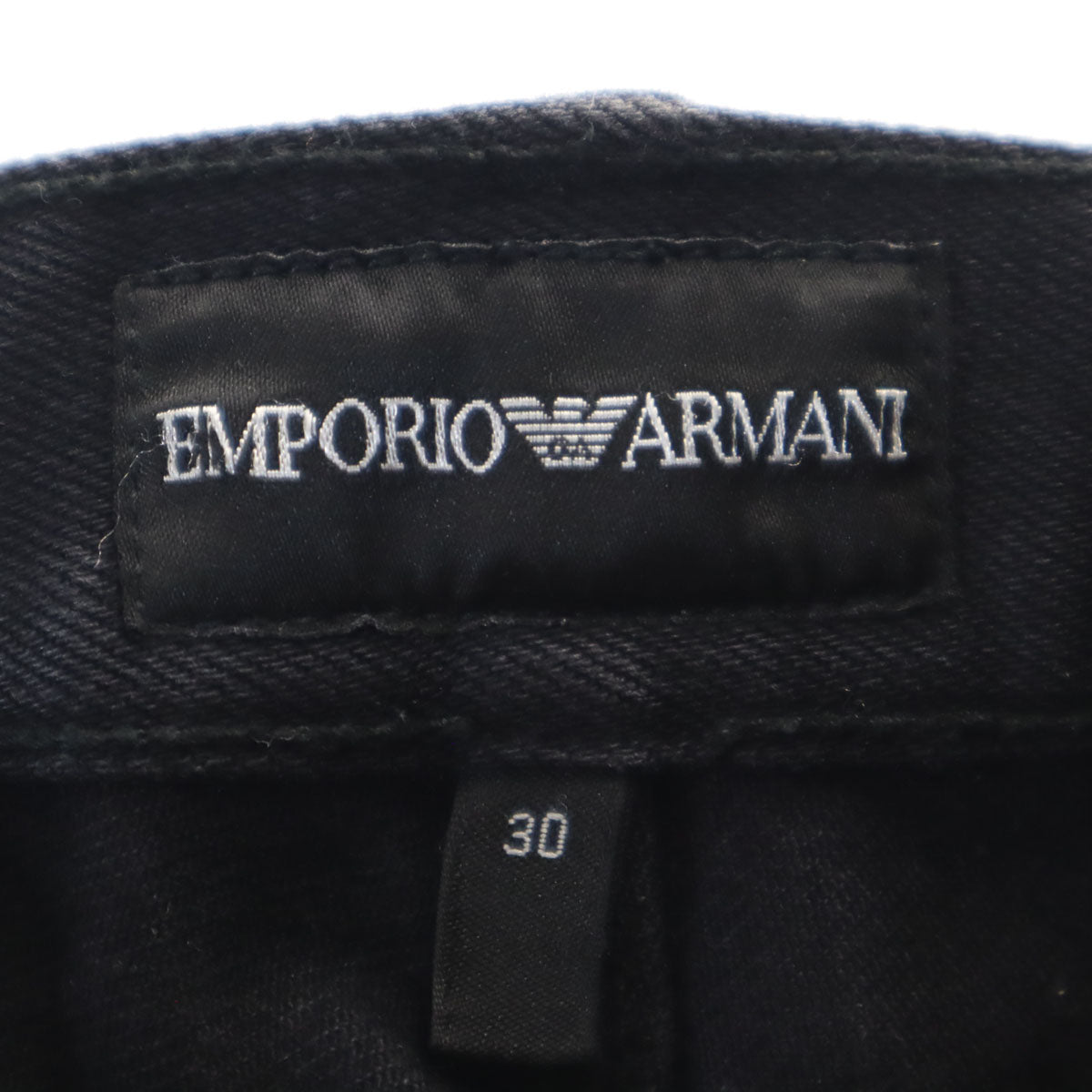 Emporio Armani エンポリオアルマーニ テーパードデニムパンツ W30 ブラック ジーンズ メンズ