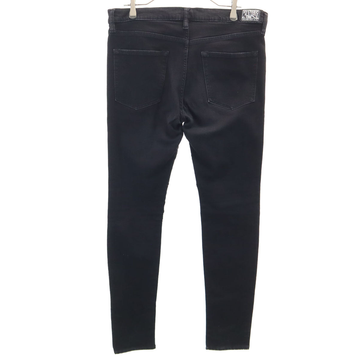 HYSTERIC GLAMOUR ヒステリックグラマー 日本製 ヴィンテージ加工 テーパードデニムパンツ W34 ブラック ジーンズ ストレッチ メンズ