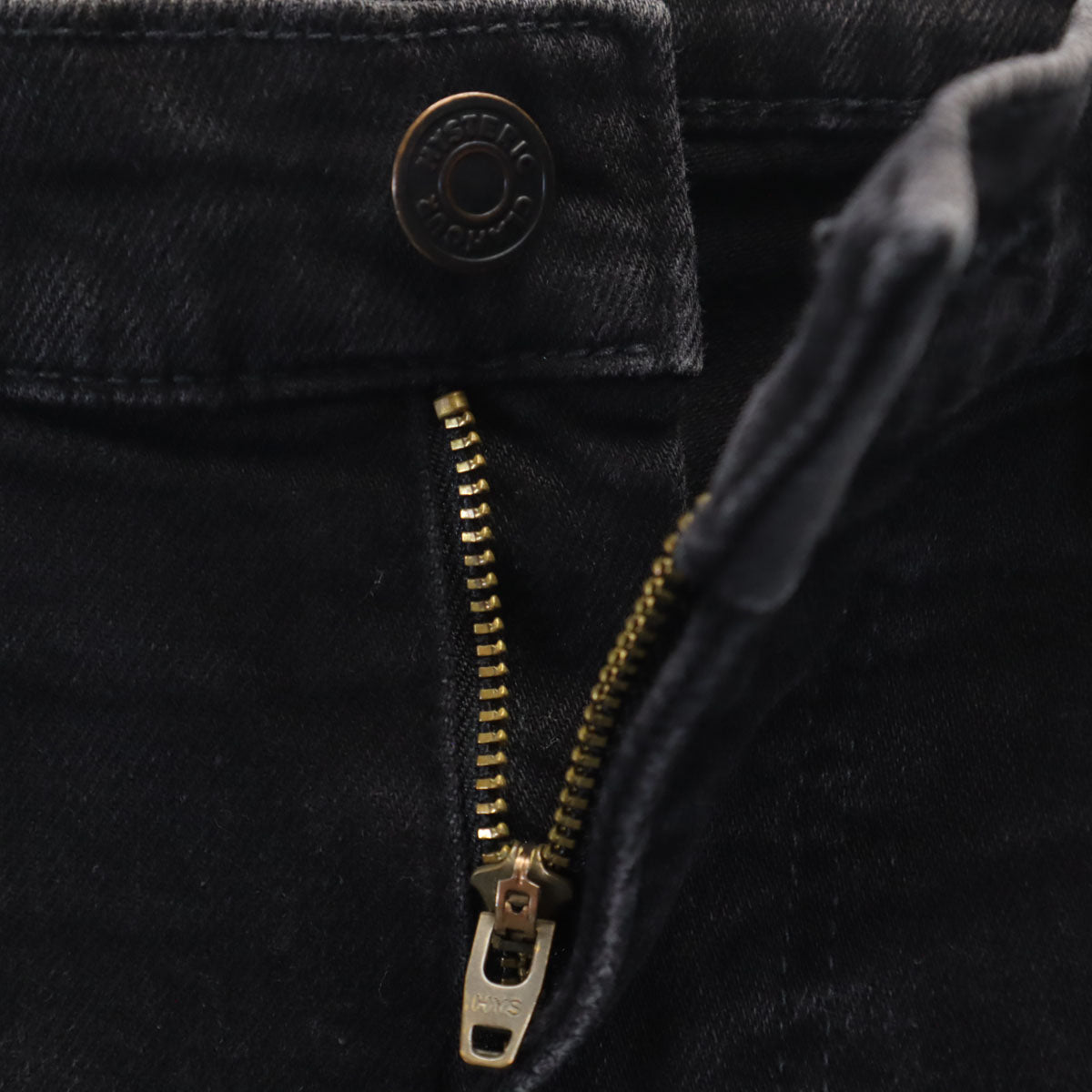 HYSTERIC GLAMOUR ヒステリックグラマー 日本製 ヴィンテージ加工 テーパードデニムパンツ W34 ブラック ジーンズ ストレッチ メンズ