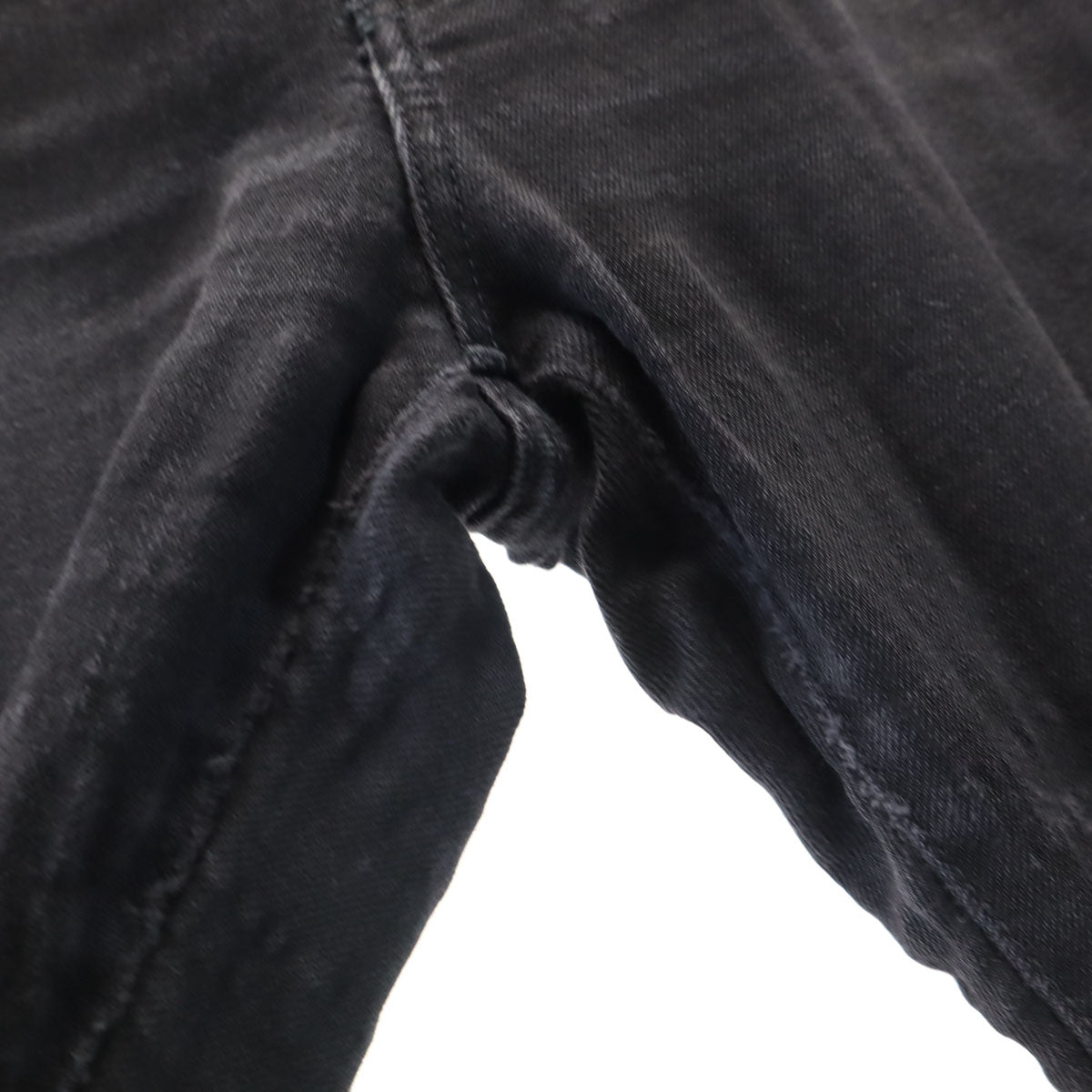 HYSTERIC GLAMOUR ヒステリックグラマー 日本製 ヴィンテージ加工 テーパードデニムパンツ W34 ブラック ジーンズ ストレッチ メンズ