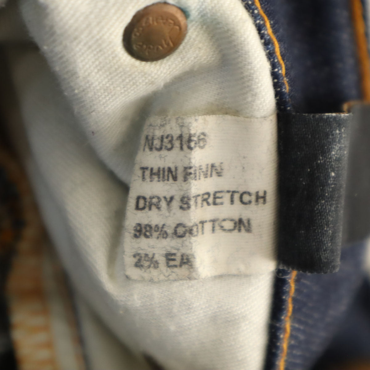 Nudie Jeans ヌーディージーンズ イタリア製 THIN FINN スリムデニムパンツ W31 インディゴ ジーンズ メンズ