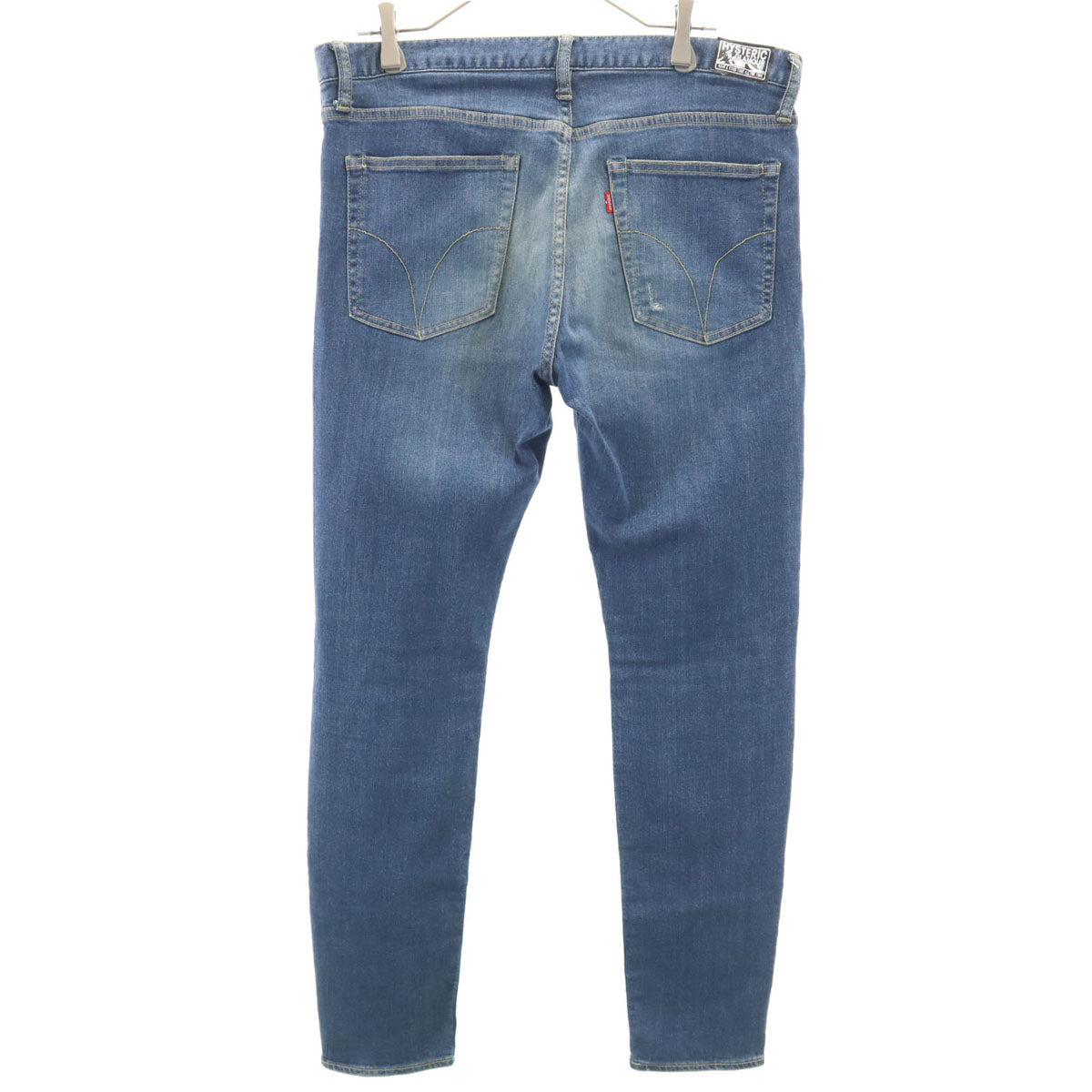 HYSTERIC GLAMOUR ヒステリックグラマー 日本製 ヴィンテージ加工 テーパードデニムパンツ W34 ウォッシュブルー ジーンズ メンズ