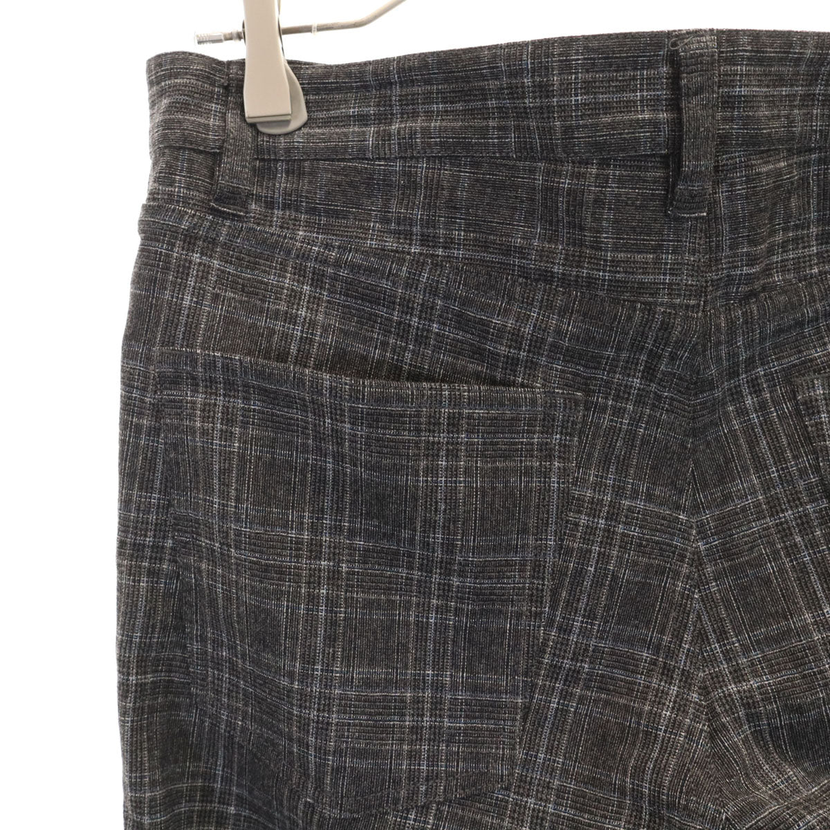 未使用 theory セオリー チェック柄 ロングパンツ W30 チャコールグレー レディース
