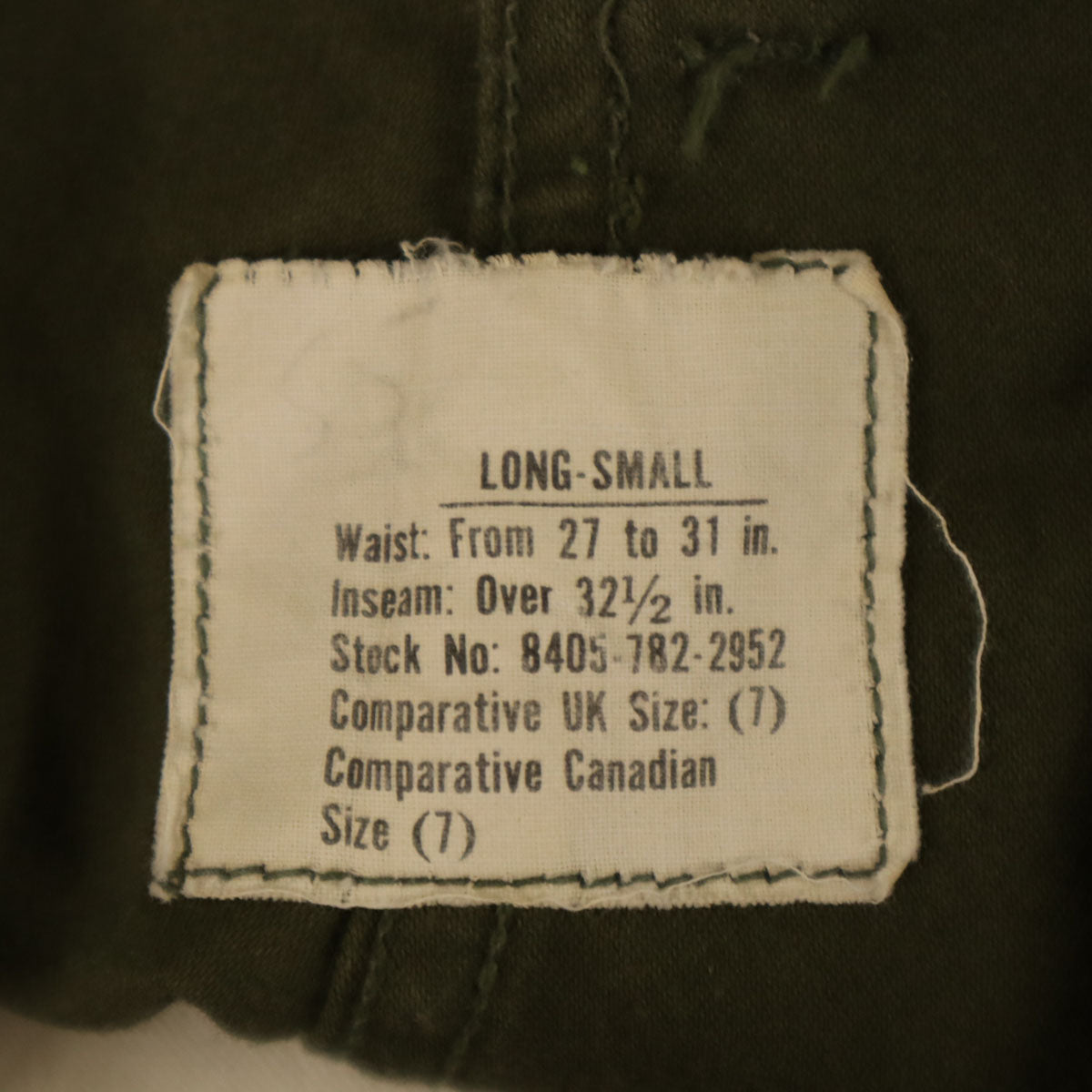 US ARMY アメリカ軍 60s 1967年 DSA M65 ヴィンテージ カーゴパンツ S カーキ ミリタリー メンズ