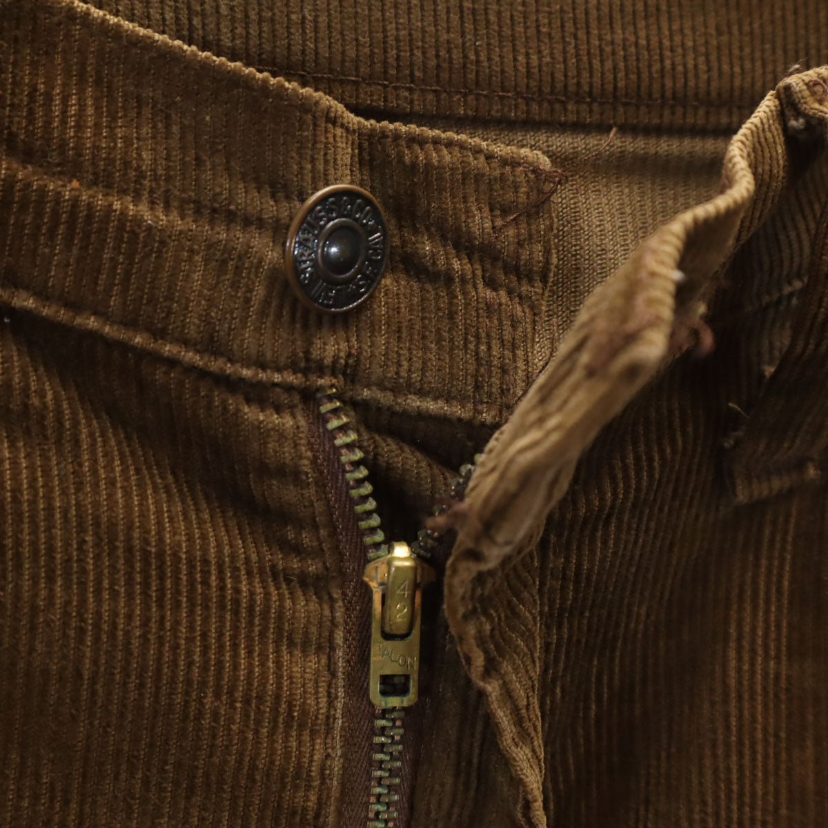 Levi's リーバイス 70s ヴィンテージ 42タロン 519モデル コーデュロイパンツ W33 ブラウン 細畝 メンズ