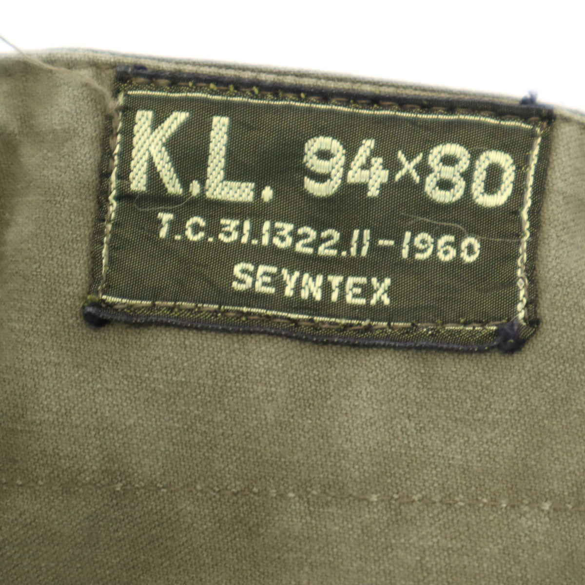 DUTCH ARMY オランダ軍 60s ヴィンテージ ダブルフェイス フィールド カーゴパンツ 94×80 カーキ ミリタリー メンズ