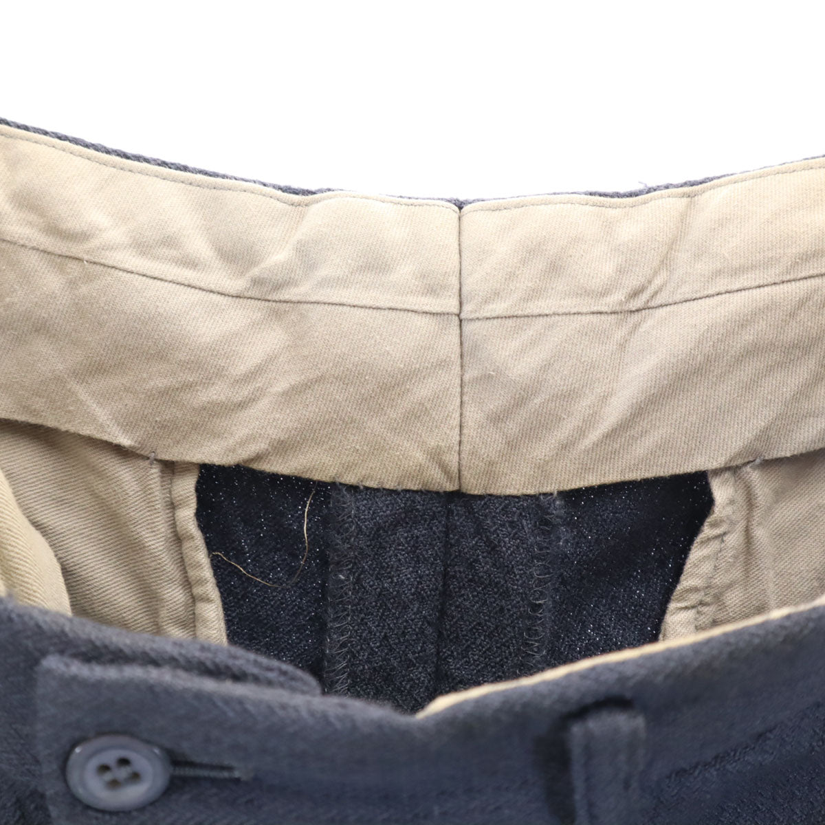 COMME des GARCONS コムデギャルソン 1999年 90s 日本製 ウール オールド スラックスパンツ M ネイビー系 メンズ