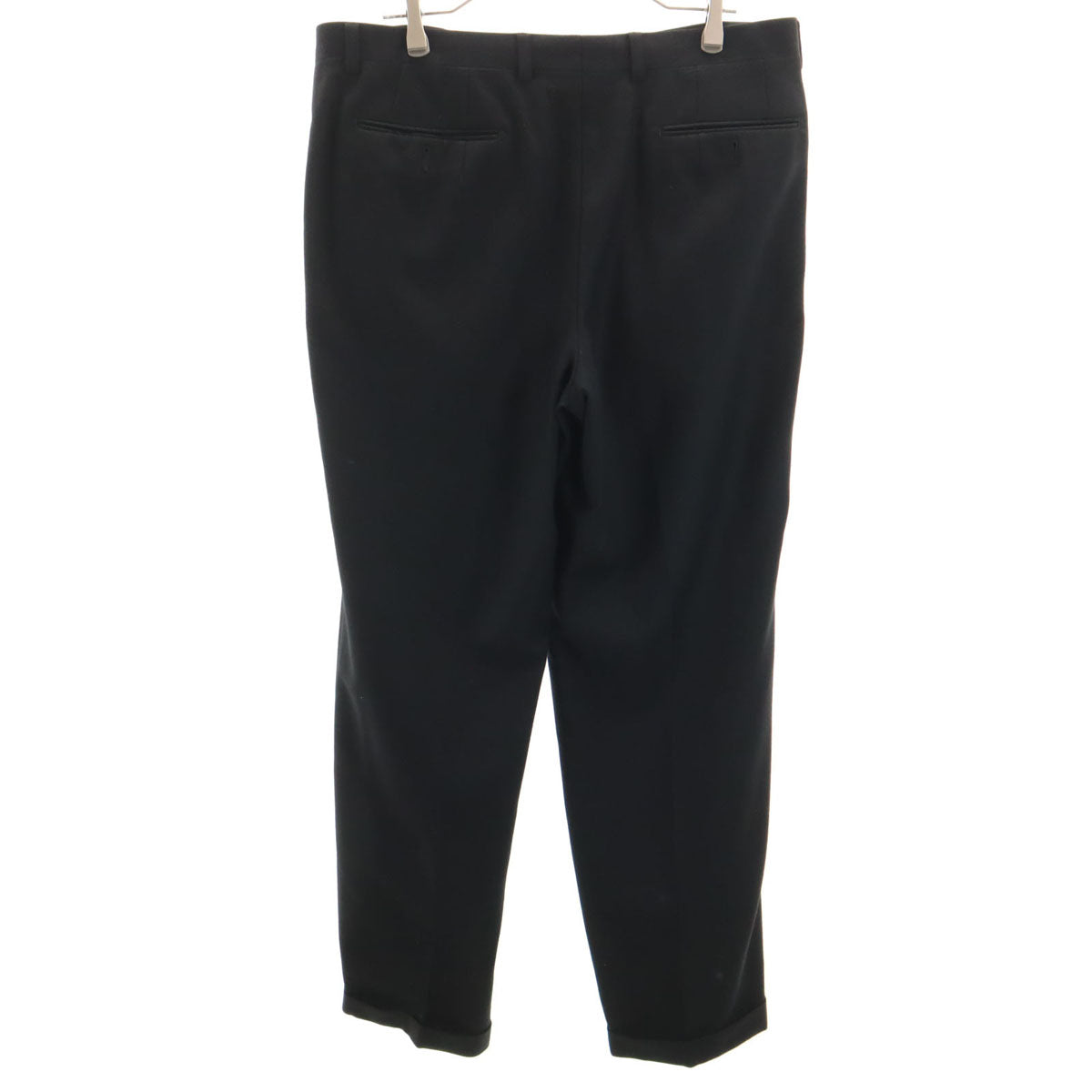 美品 LANVIN LA COLLECTION ランバンコレクション 日本製 スラックスパンツ 91 ブラック メンズ