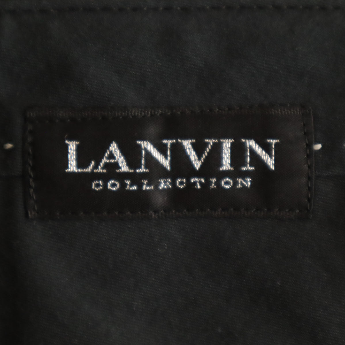 美品 LANVIN LA COLLECTION ランバンコレクション 日本製 スラックスパンツ 91 ブラック メンズ