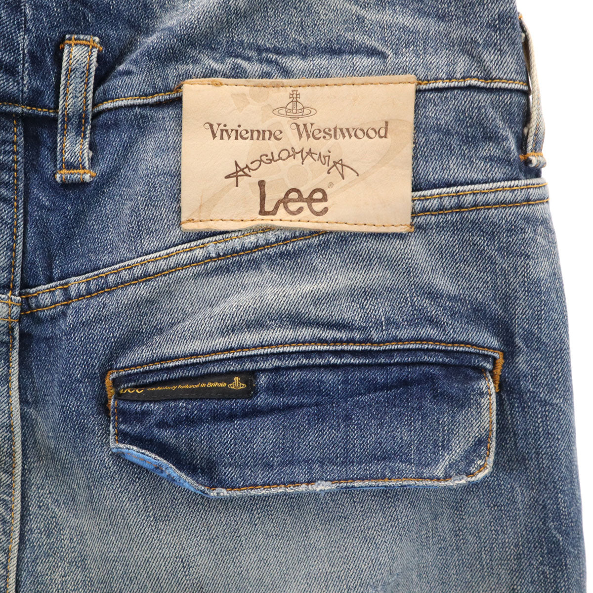 Vivienne Westwood ANGLOMANIA ヴィヴィアンウエストウッドアングロマニア LEE リー コラボ デニムパンツ 26 ブルー ジーンズ メンズ