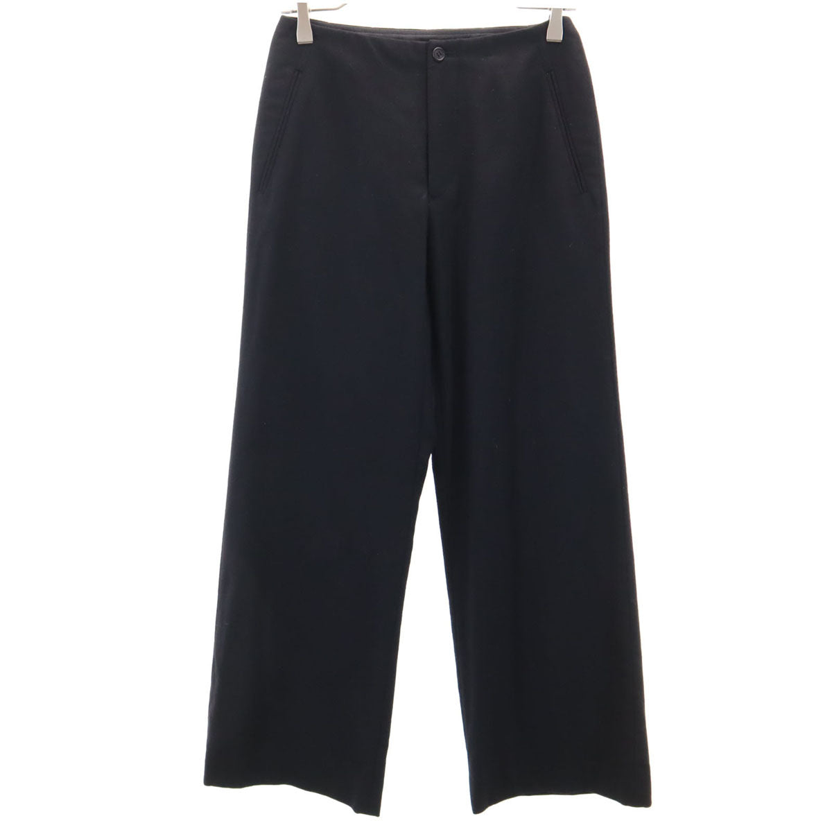 ISSEY MIYAKE WHITE LABEL イッセイミヤケホワイトレーベル バックベルト ワイドパンツ 2 ブラック レディース