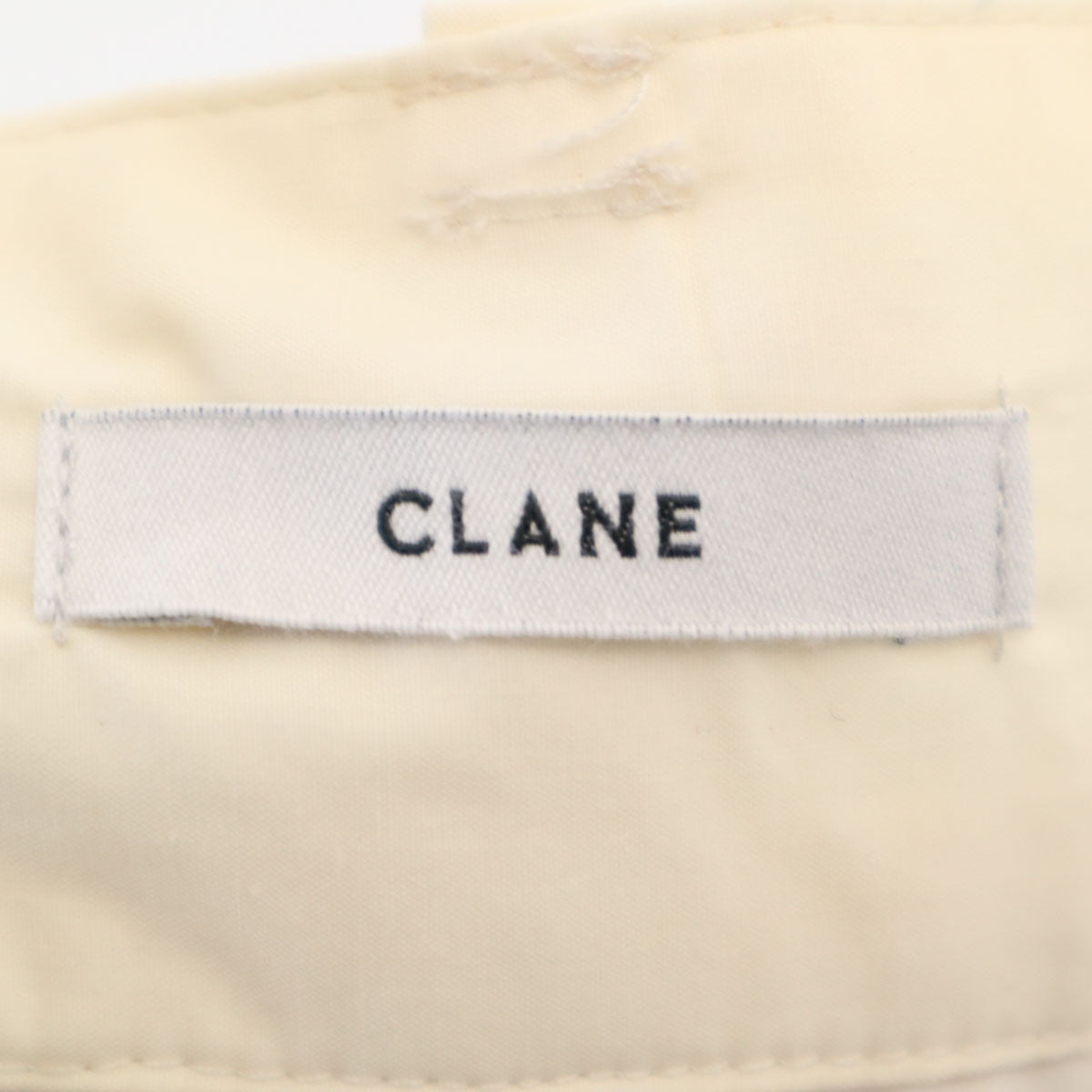 CLANE クラネ ハイウエスト タック ワイドパンツ S 生成り レディース