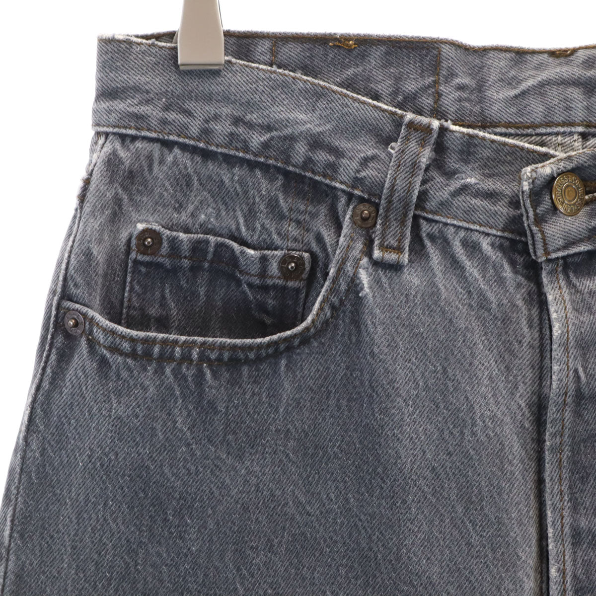 Levi's リーバイス 90s オールド 後染め テーパードデニムパンツ W29 グレー ジーンズ レディース
