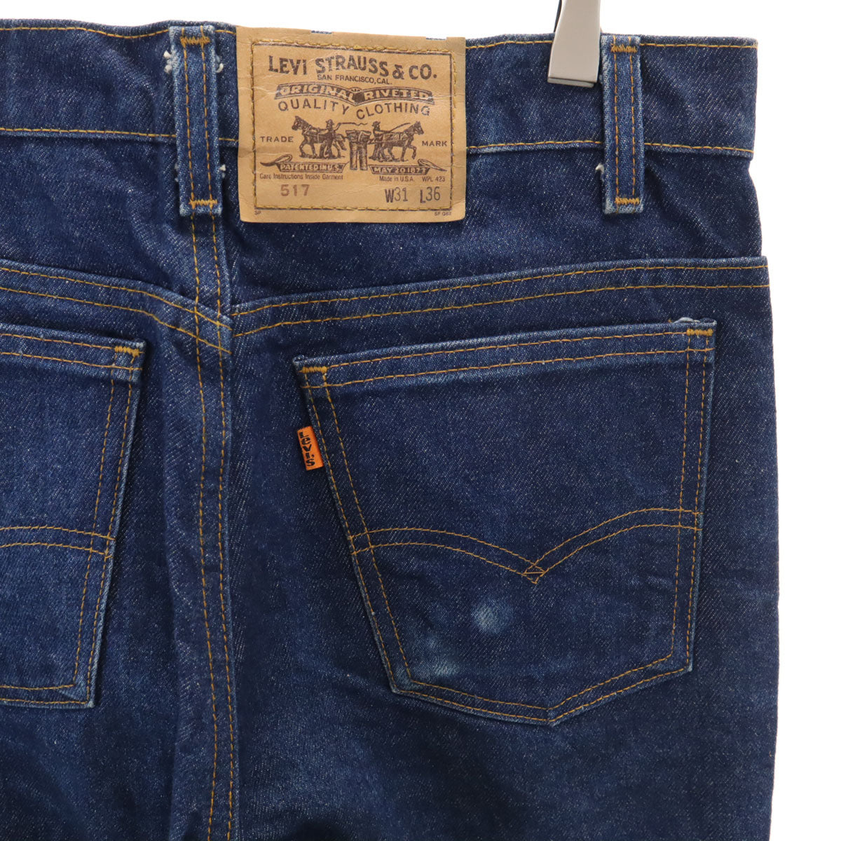 Levi's リーバイス 90s 517 USA製 オレンジタブ オールド ブーツカットデニムパンツ W31 ウォッシュブルー ジーンズ メンズ