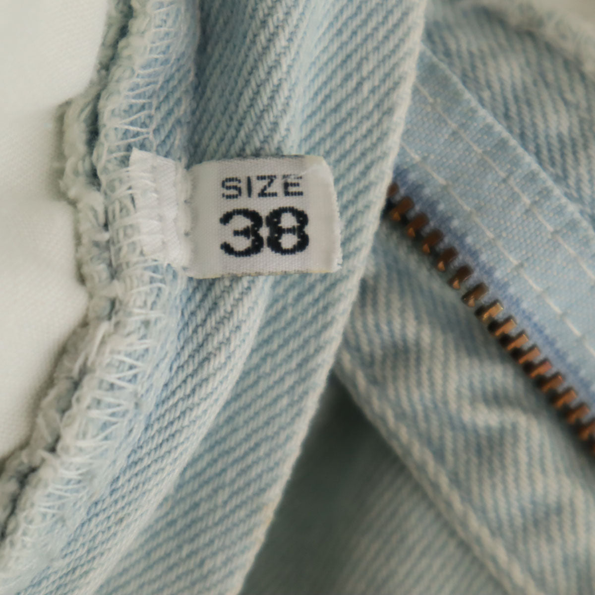 ARMANI JEANS アルマーニジーンズ 90s イタリア製 オールド テーパードデニムパンツ W38 アイスブルー メンズ
