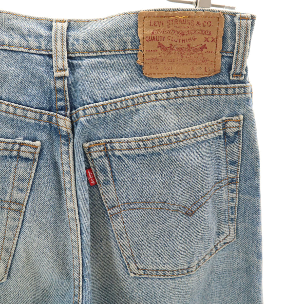Levi's リーバイス 90s 610-0217 USA製 オールド テーパードデニムパンツ W29 ウォッシュブルー ジーンズ レディース
