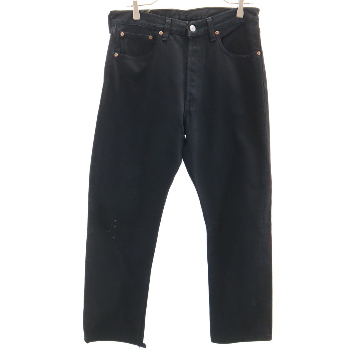 Levi's リーバイス 90s 501 USA製 オールド ストレートデニムパンツ W31 ブラック ボタンフライ ジーンズ 後染め メンズ
