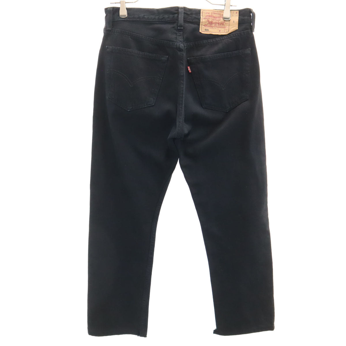 Levi's リーバイス 90s 501 USA製 オールド ストレートデニムパンツ W31 ブラック ボタンフライ ジーンズ 後染め メンズ