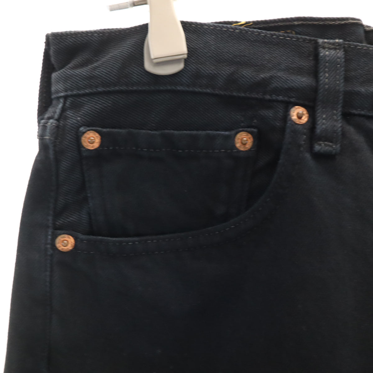 Levi's リーバイス 90s 501 USA製 オールド ストレートデニムパンツ W31 ブラック ボタンフライ ジーンズ 後染め メンズ