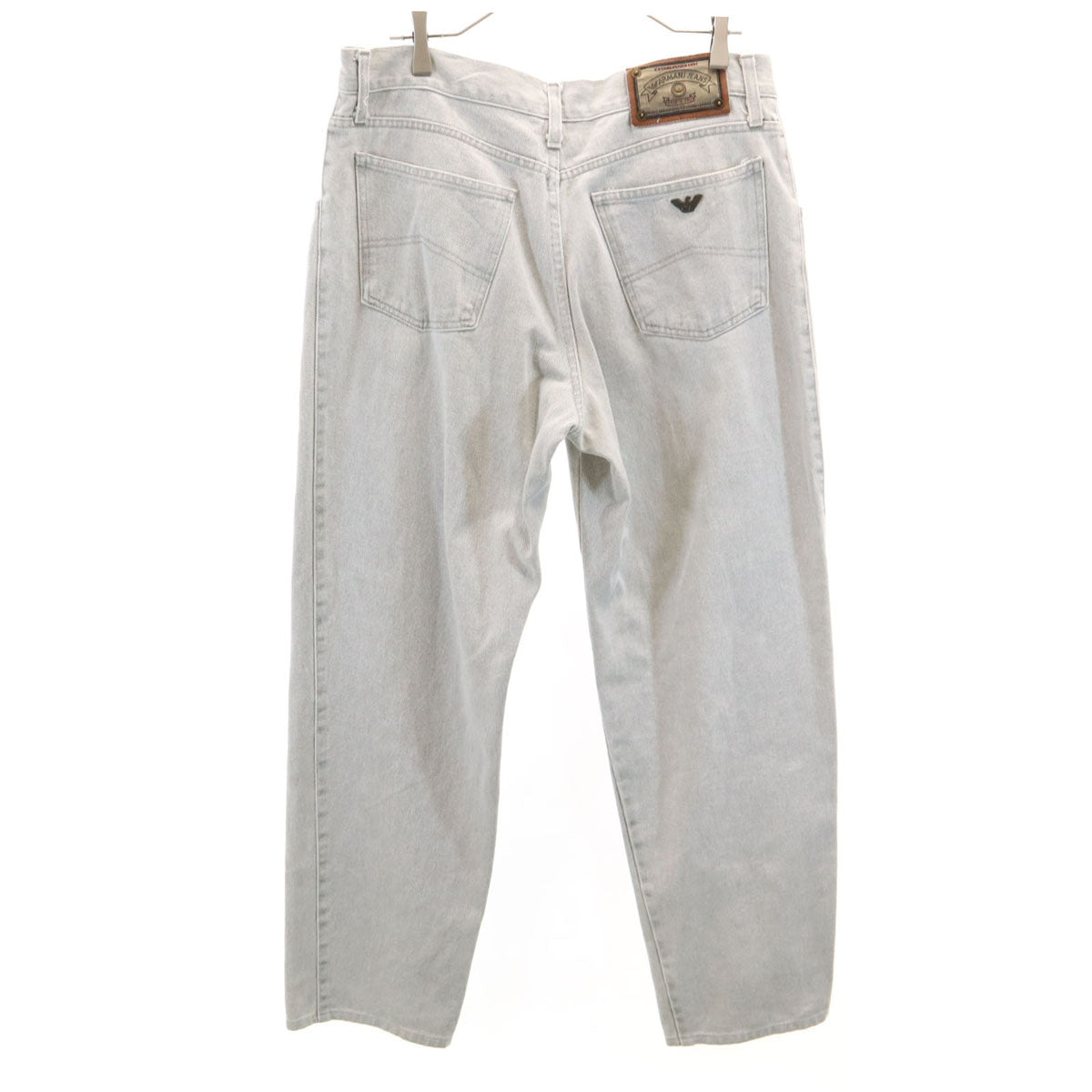 ARMANI JEANS アルマーニジーンズ 90s イタリア製 オールド テーパードデニムパンツ W38 グレー メンズ