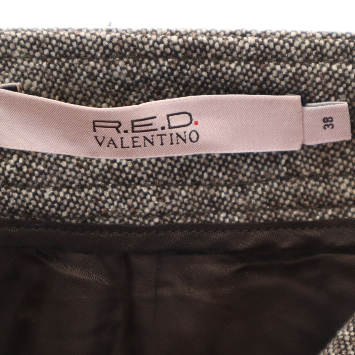 R.E.D.Valentino レッド ヴァレンティノ イタリア製 ストレートパンツ 38 グレーブラウン レディース