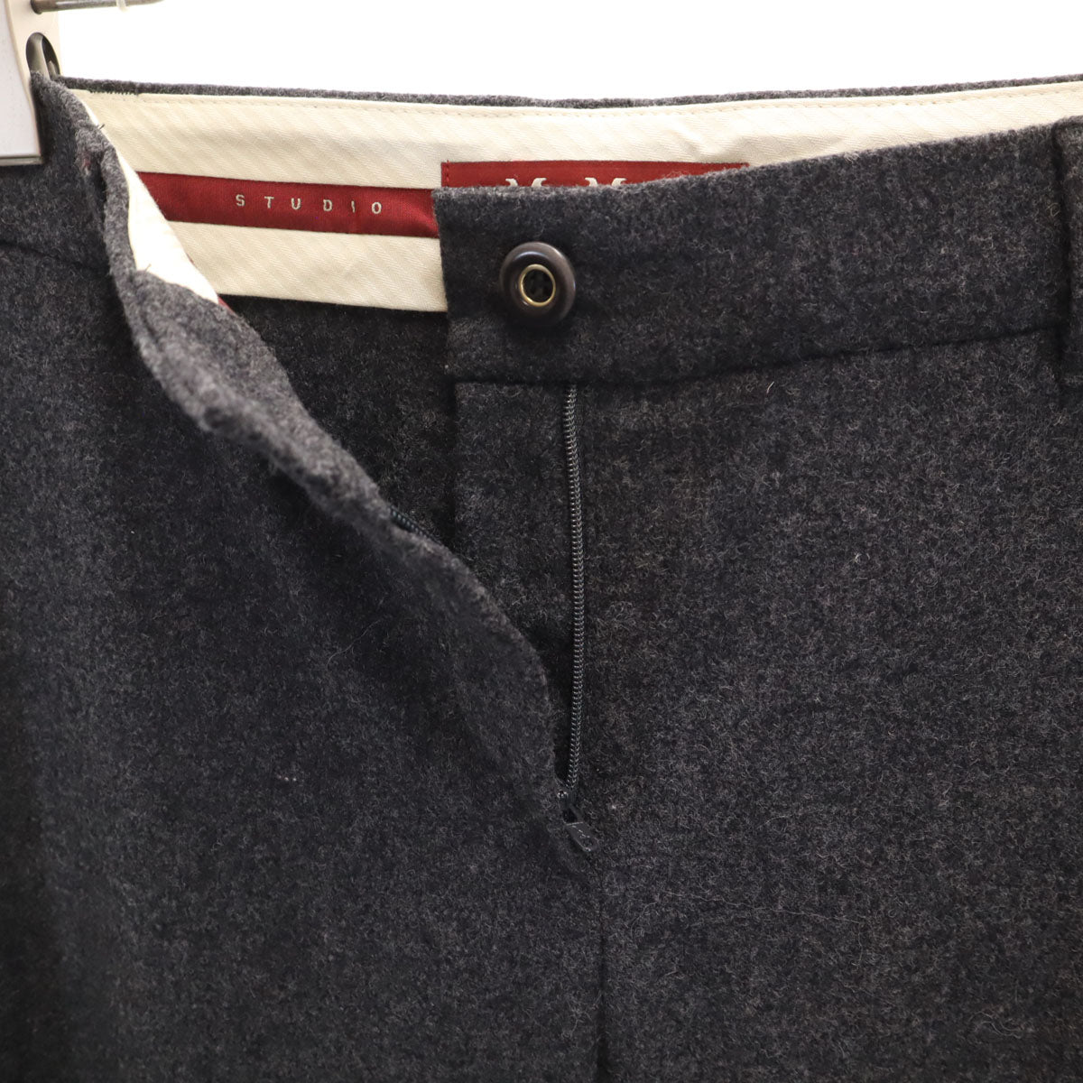MAXMARA STUDIO マックスマーラステュディオ ウールパンツ 42 チャコールグレー レディース