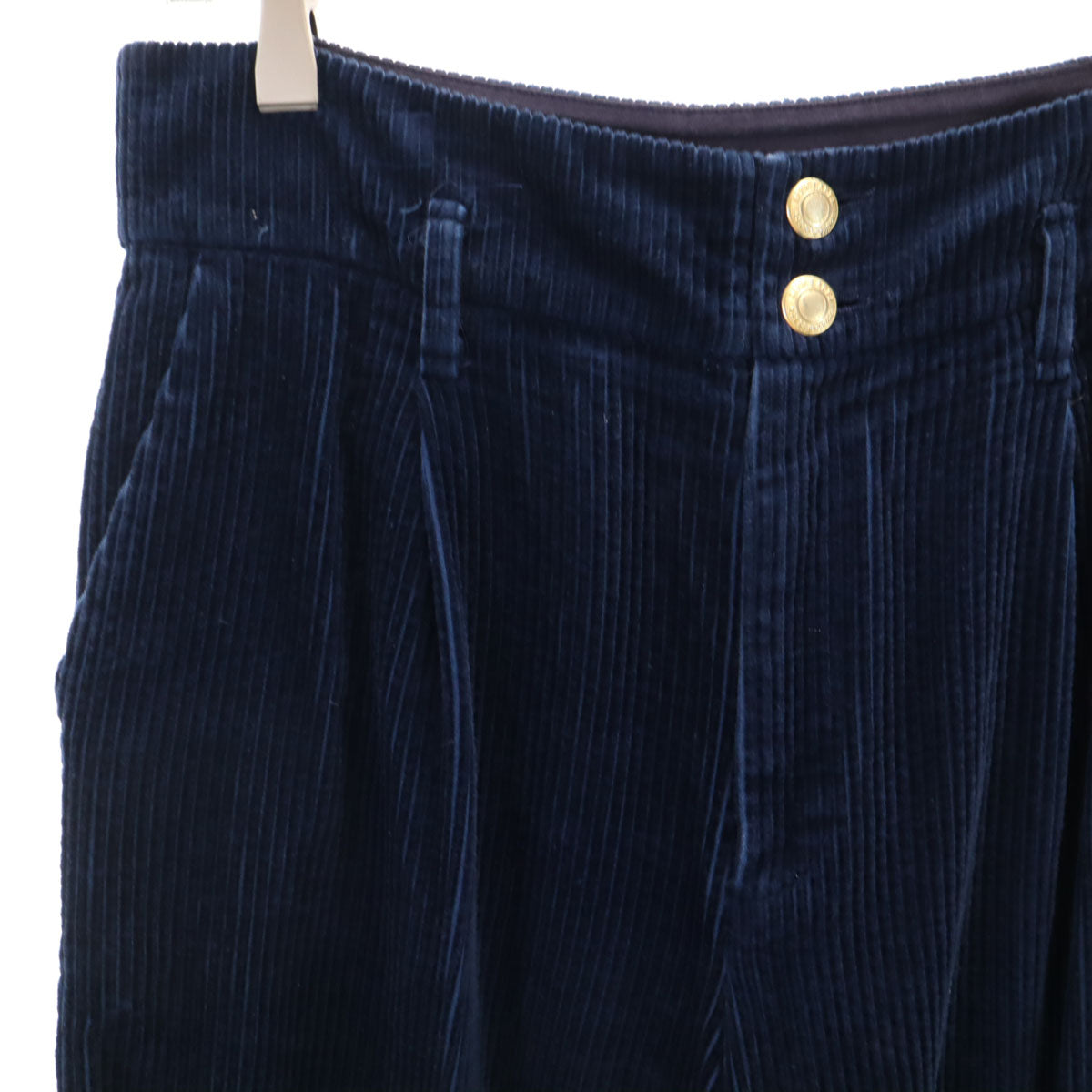 BLUE LABEL CRESTBRIDGE ブルーレーベルクレストブリッジ コーデュロイ ワイドパンツ 38 ネイビー レディース