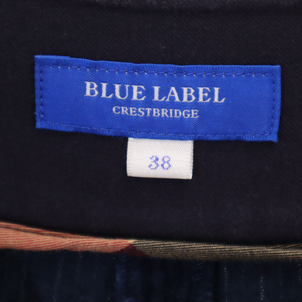 BLUE LABEL CRESTBRIDGE ブルーレーベルクレストブリッジ コーデュロイ ワイドパンツ 38 ネイビー レディース