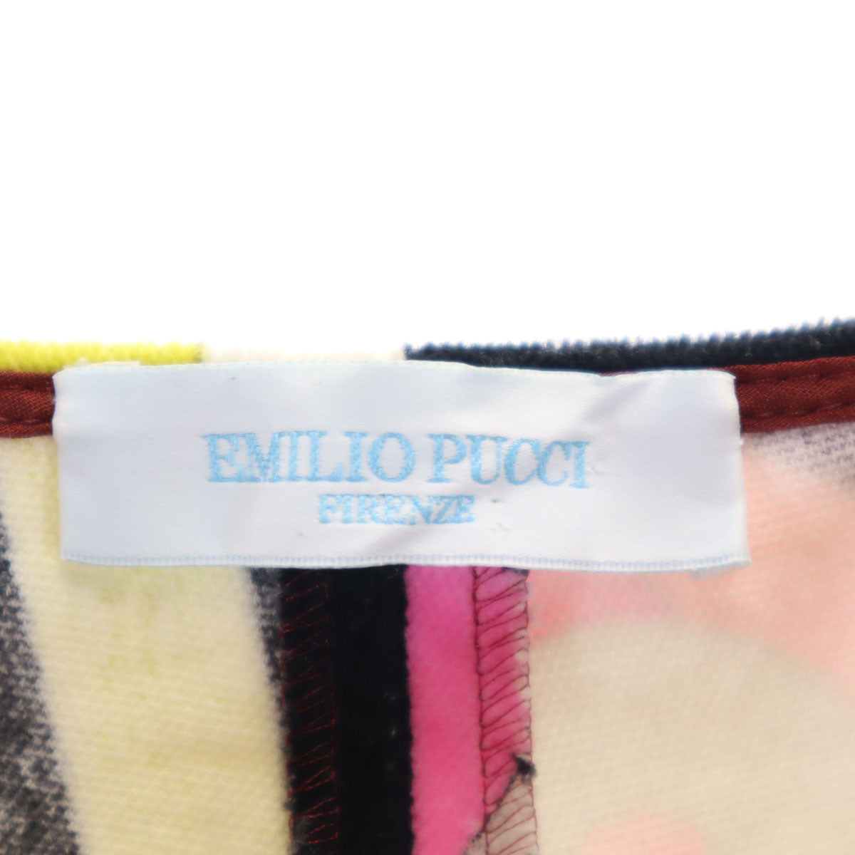 Emilio Pucci エミリオプッチ イタリア製 総柄 ベロア テーパードパンツ 42 マルチ レディース
