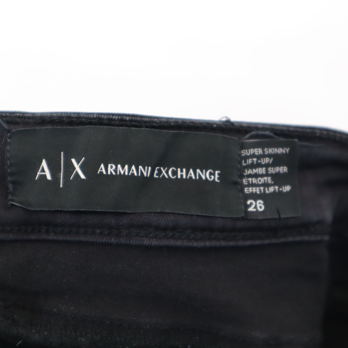 ARMANI EXCHANGE アルマーニエクスチェンジ スキニーパンツ W26 ブラック レディース