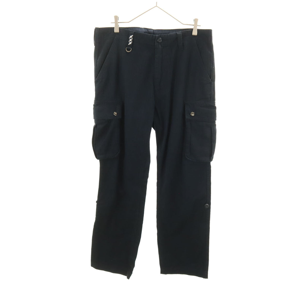 uniform experiment ユニフォームエクスペリメント 日本製 ヘリンボーン カーゴパンツ 2 濃紺 ロールアップ メンズ