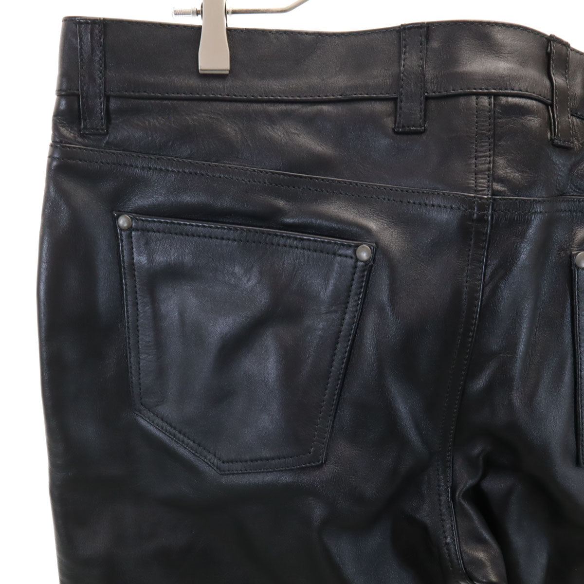 未使用 Liugoo Leathers リューグーレザース カウスキン レザーパンツ W36 ブラック ビックサイズ メンズ