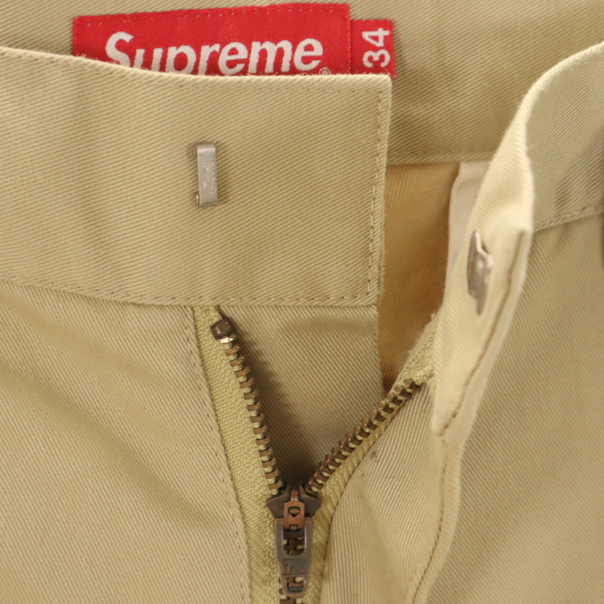 Supreme シュプリーム チノパンツ W34 ベージュ メンズ
