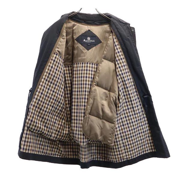 Aquascutum アクアスキュータム ダウンライナー付き 2way コート S ネイビー メンズ