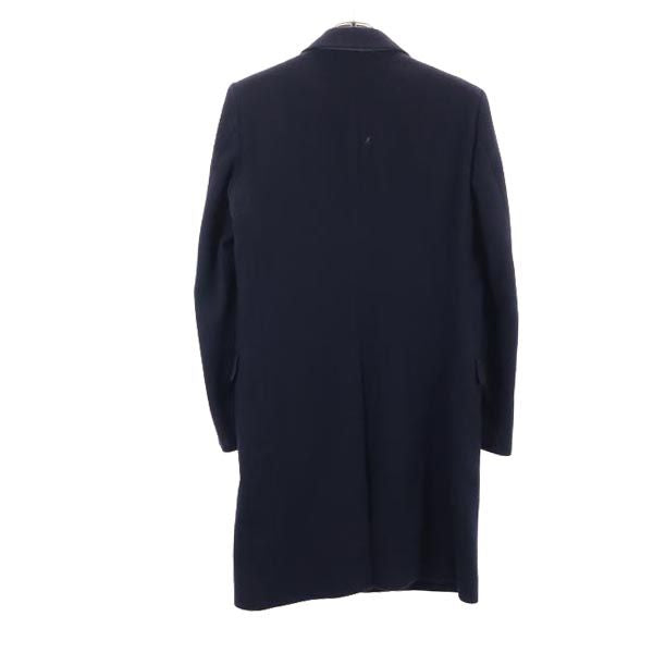 JOHN LAWRENCE SULLIVAN ジョンローレンスサリバン 日本製 ウールブレンド チェスターコート 34 ネイビー系 メンズ