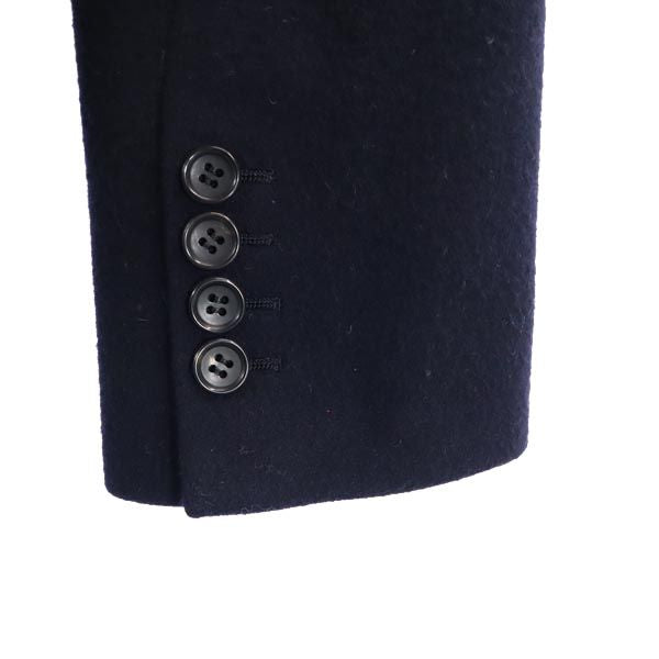 JOHN LAWRENCE SULLIVAN ジョンローレンスサリバン 日本製 ウールブレンド チェスターコート 34 ネイビー系 メンズ