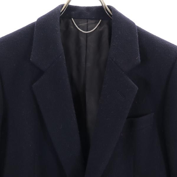 JOHN LAWRENCE SULLIVAN ジョンローレンスサリバン 日本製 ウールブレンド チェスターコート 34 ネイビー系 メンズ