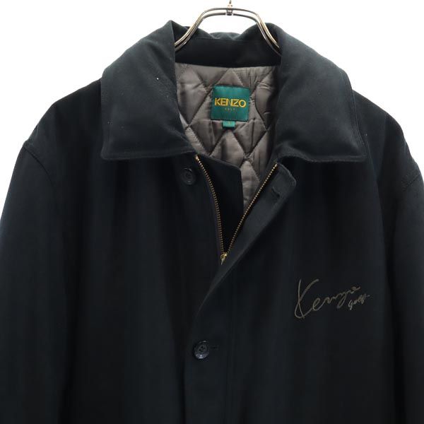 KENZO ケンゾー 90s ロング オールド ゴルフ コート 3 ブラック GOLF メンズ