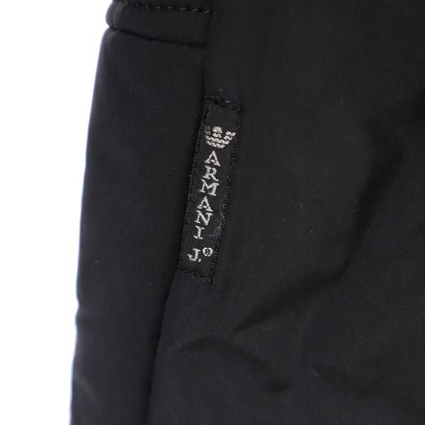ARMANI JEANS アルマーニジーンズ 長袖 中綿コート I 38 ブラック 収納型フード レディース
