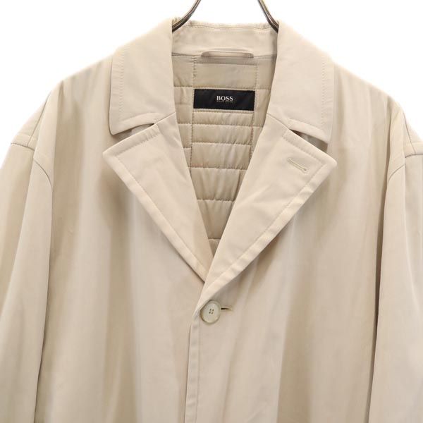 ボス チェスターコート 48 ベージュ系 BOSS 裏キルティング素材 メンズ