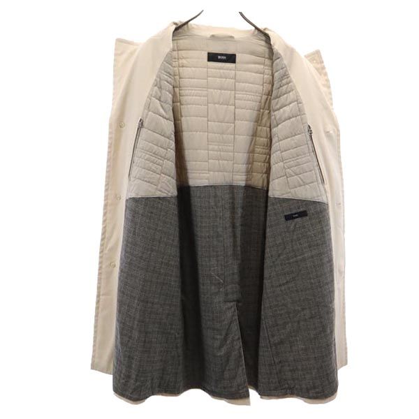 ボス チェスターコート 48 ベージュ系 BOSS 裏キルティング素材 メンズ