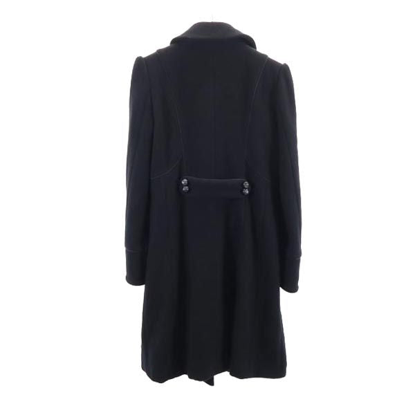 未使用 MARC BY MARC JACOBS マークバイマークジェイコブス ウールブレンド ピーコート 4 ブラック レディース